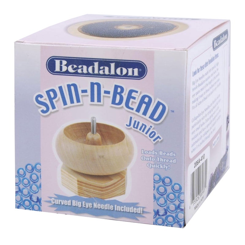 Beadalon Spin-N-Bead, Junior Size Spinner Bowl Includes 1 Curved Big Eye Needle for Easy Stringing and Jewelry Making - Image 1